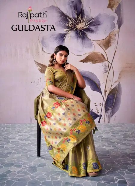 Guldsata By Rajpath Tissue Silk With Weaving Border Saree